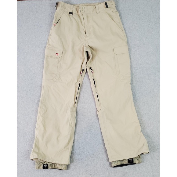 Quiksilver Other - Quiksilver 5000 Snow Pants Mens Medium (34x30) Beige Cargo Ski Snowboard Vented